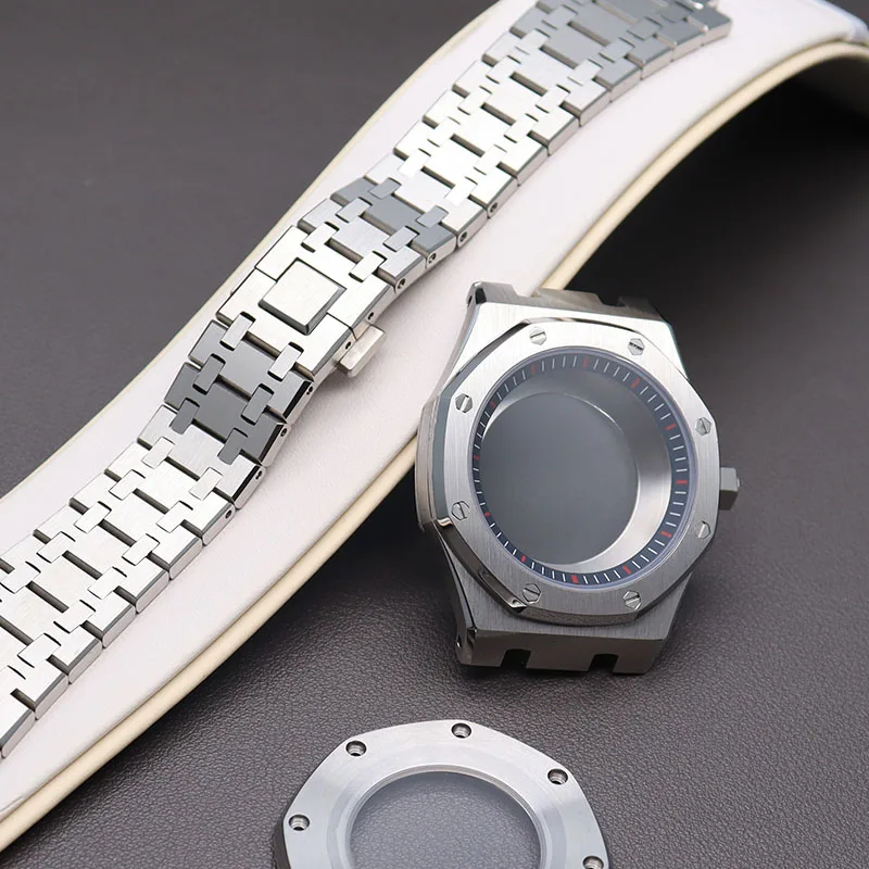 41mm Watch Cases Strap Accessory Watchband Parts For Seiko nh35 nh36 Movement 28.5mm Dial Waterproof Sapphire Crystal Glass Mod