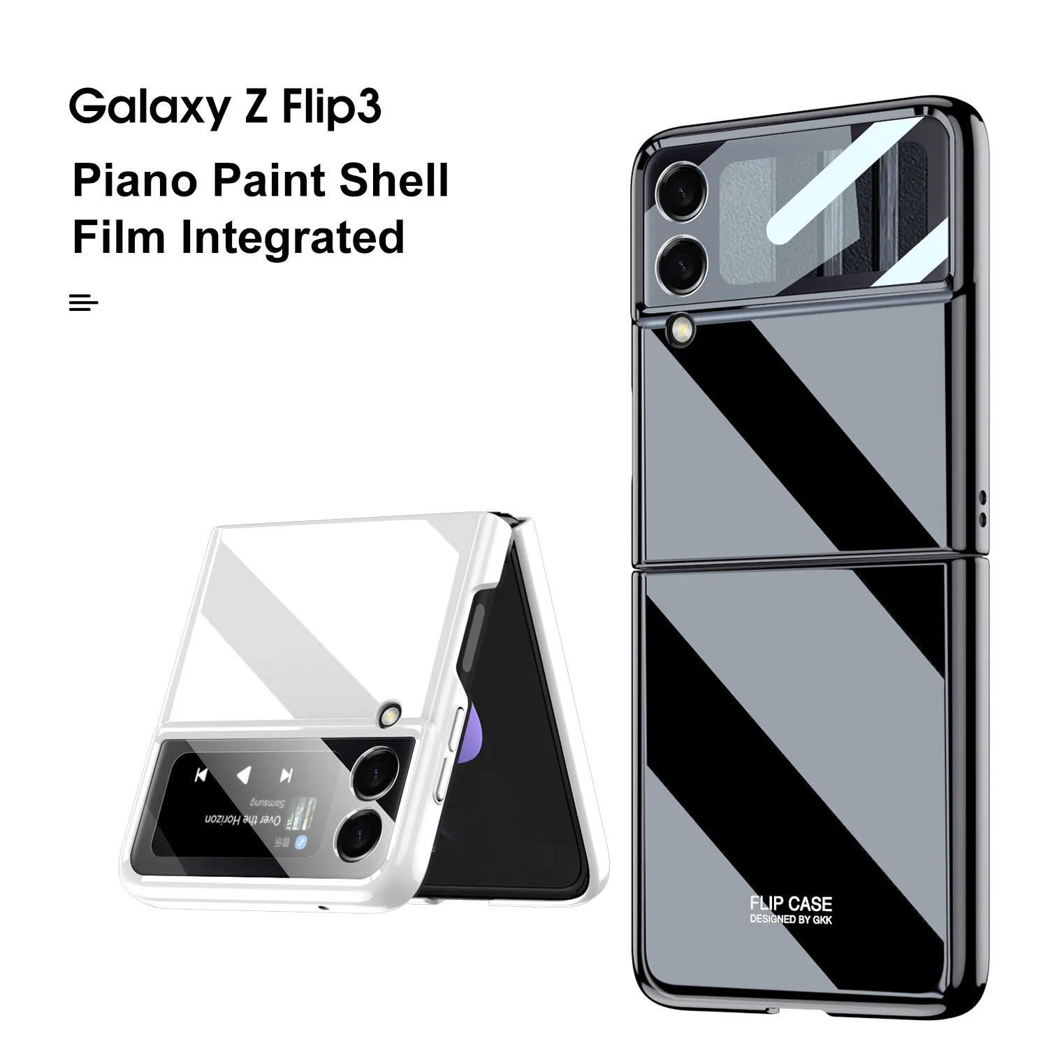 

Case for Samsung Galaxy Z Flip3 UV Baked Porcelain Phone Case Ultra-Thin All-Inclusive PC Hard Case Z Flip3 Protective Cover