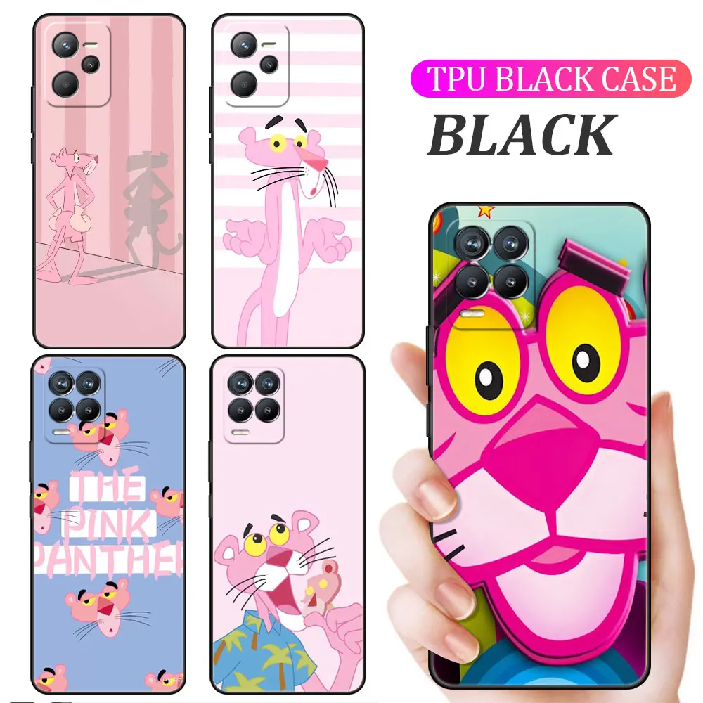 Чехол для Realme 8 Pro C3 C21 C21Y 9 7 6 GT C35 Neo 2 3 9i 8i C11 C15, мягкий силиконовый чехол для телефона, мультяшный чехол с розовой пантерой