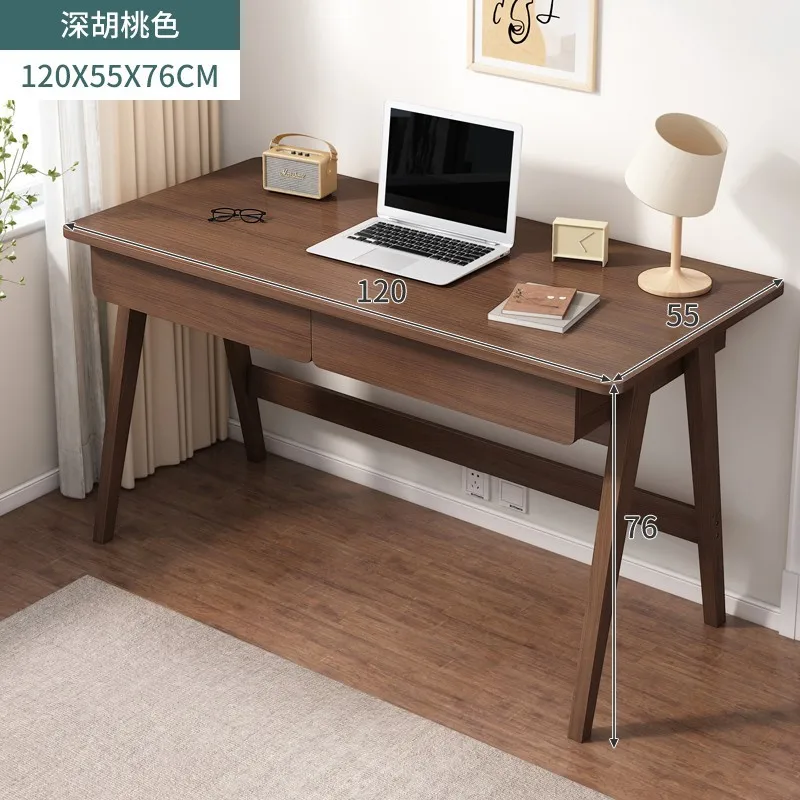 

2023 Year Aoliviya Official New Simple Desk Student Household Solid Wood Leg Simple Desk Study Table Computer Table and Chair