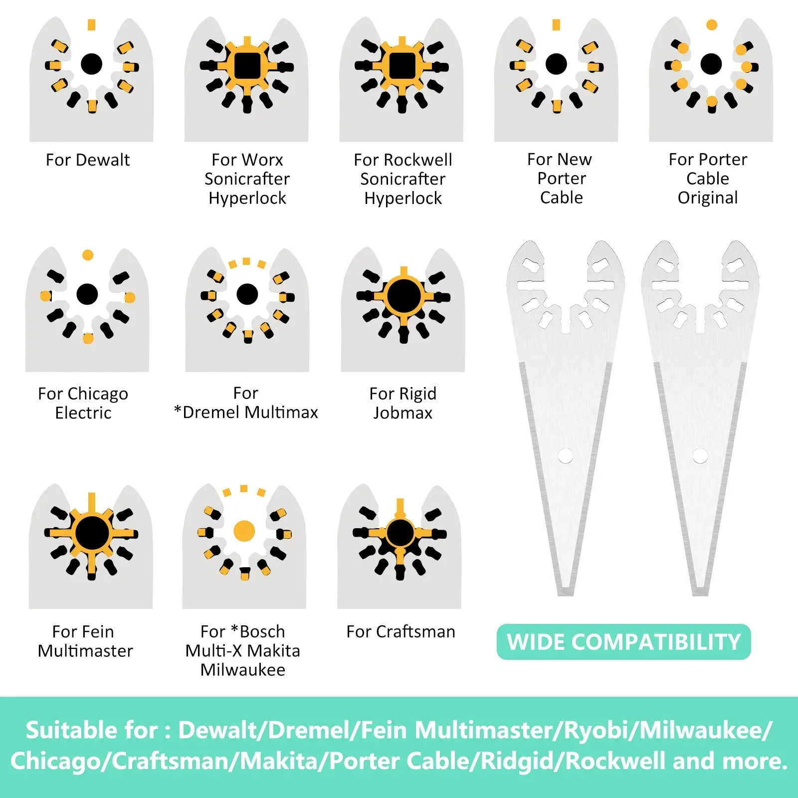 10 шт. Осциллирующий Инструмент скребок из нержавеющей стали острый Мультитул
