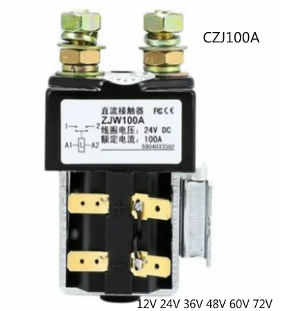 100A DC Contactor CZW100A ZJW100A SW80 Power Relay 12V 24V 36V 48V 60V 72V for Car Electric Forklift Trucks Ships Battery