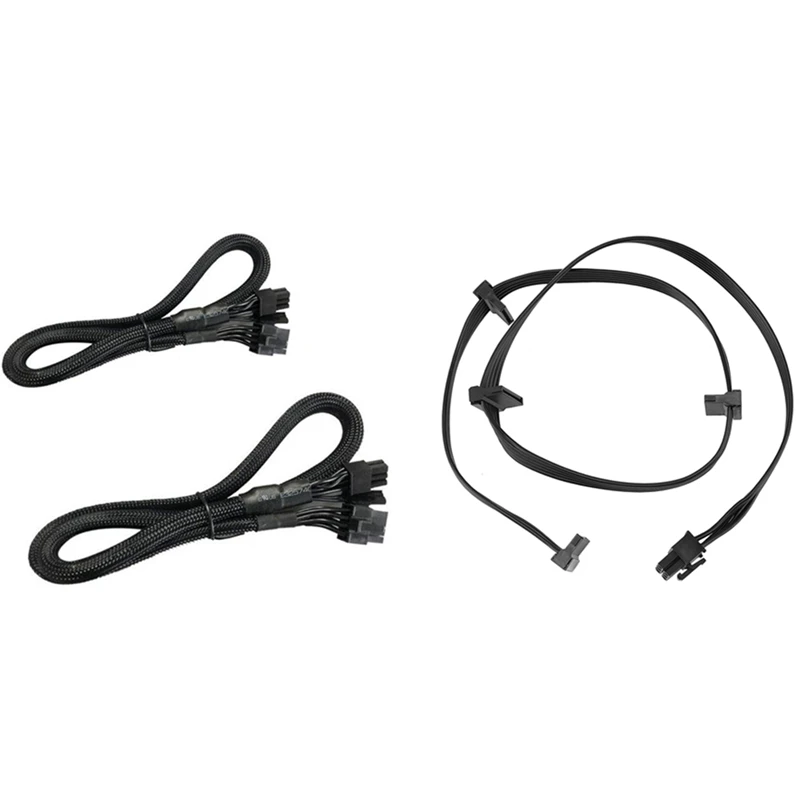 

2 шт., кабель питания VGA PCIE на 8 контактов (6 + 2) и 1 шт. кабель питания Pcie на 4 SATA на 6 контактов