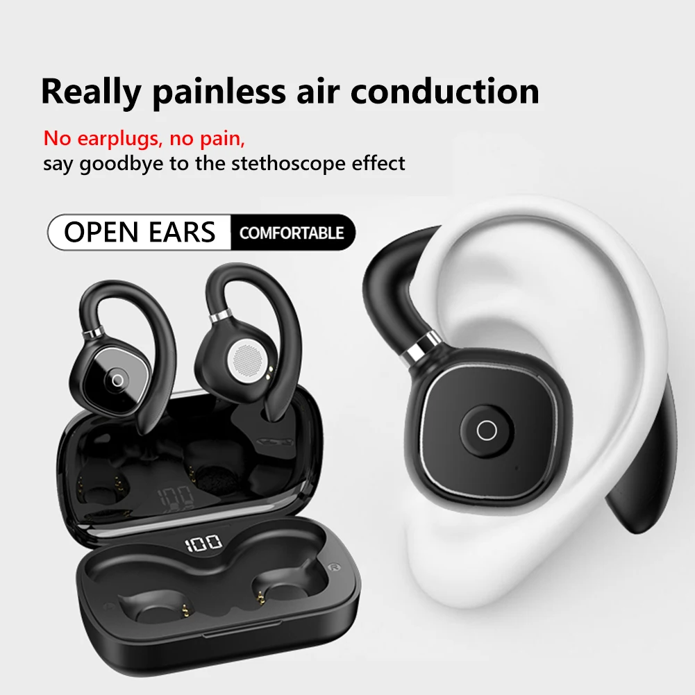 

Wireless Earphone Control Long Standby Headphones with Mic Sports IPX5 Waterproof Bluetooth-Compatible Sports Running Accessory