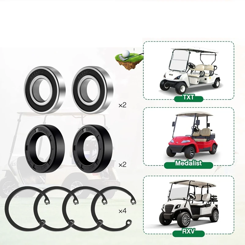 Комплект подшипников и уплотнений задней оси тележки для гольфа TXTRXV 1978-Up номер
