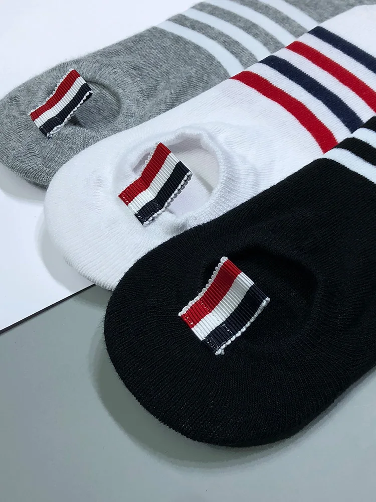 6 pairs of tb boat socks women's deodorant sweat-absorbing summer four-bar trend cotton socks for men and women