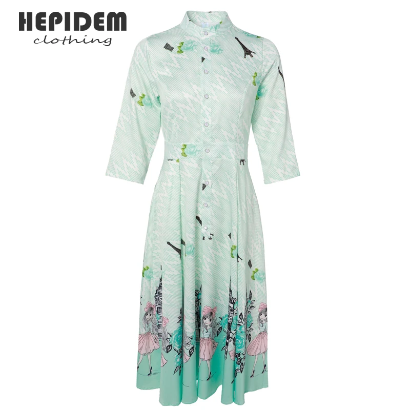 

HEPIDEM Clothing Summer Fashion Tight Chiffon Long Dresses Women's Long Sleeve Elegant Floral Print Party holidays Dress 69968