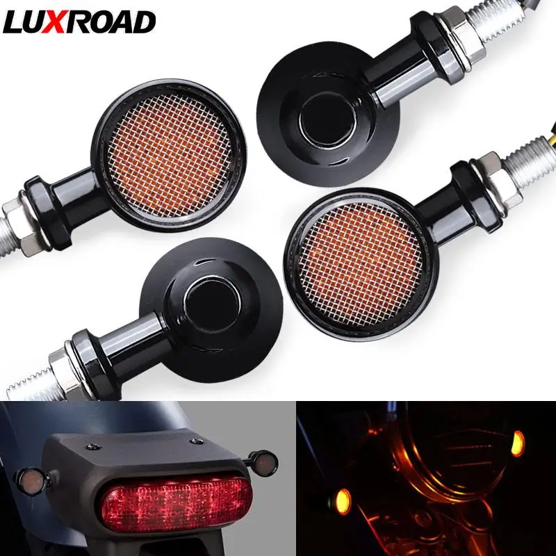 

Motorcycle LED Turning Signals Light Aluminum12V Light Blinker Flashing Light Universal M10 Bolt Moto for Honda Yamaha Suzuki