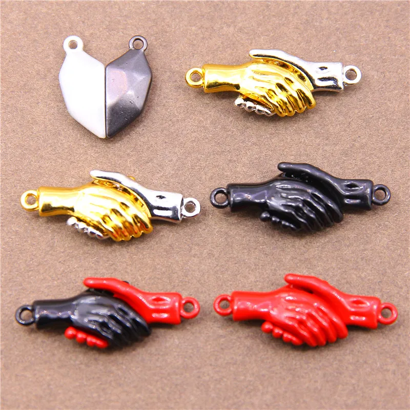 

6pcs/Lot Handshake Shake Hands Clasps Palm Magnetic Clasps Bracelet Buckle Hook Connector For DIY Jewelry Making Accessories