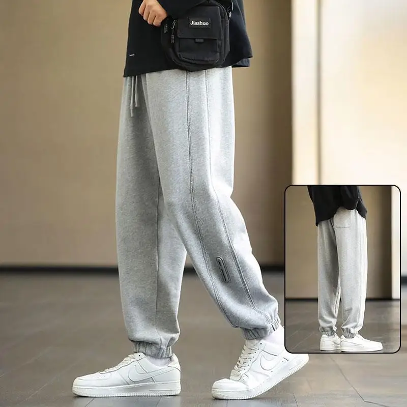 Loose Jogger Pants Men 2022 New Style Autumn Winter Elastic Waist Trendy Casual Outdoor Sweatpants Trousers Pantalons Hommes