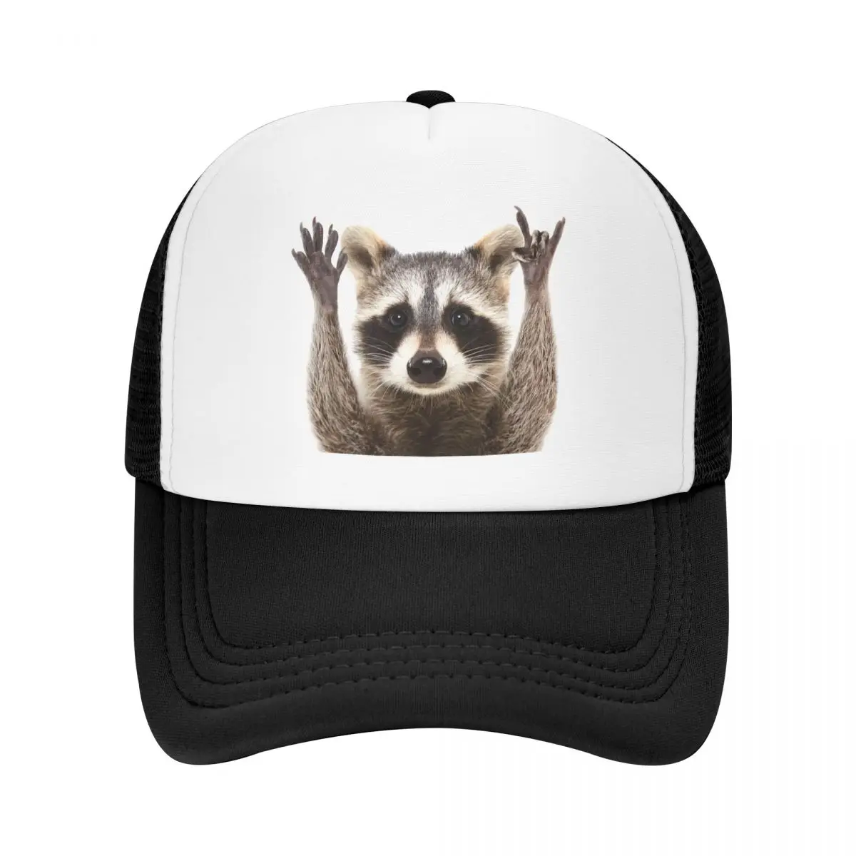 

Fashion Raccoon Baseball Cap Women Men Breathable Trucker Hat Performance Snapback Hats Summer Caps