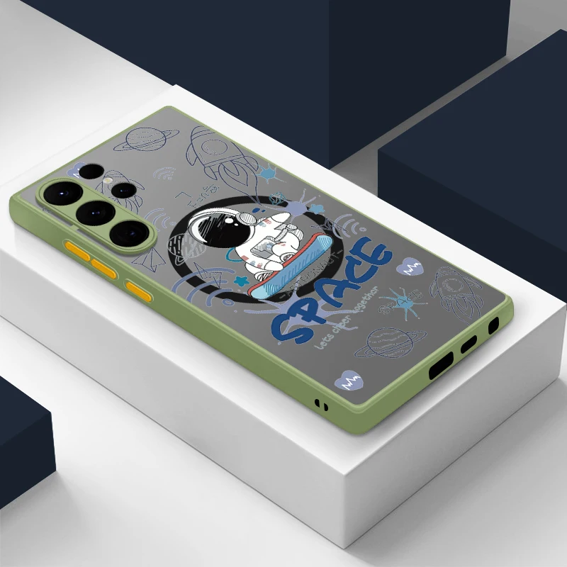 Магнитный чехол с космосом астронавтом для Samsung Galaxy S24 Ultra Capa S22 S23 S21 FE Роскошный