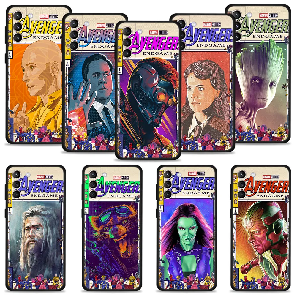 Чехол для Samsung Galaxy S22 S21 S20 Ultra FE Plus S10e Note 20 10Plus постер с рисунком из комиксов Marvel