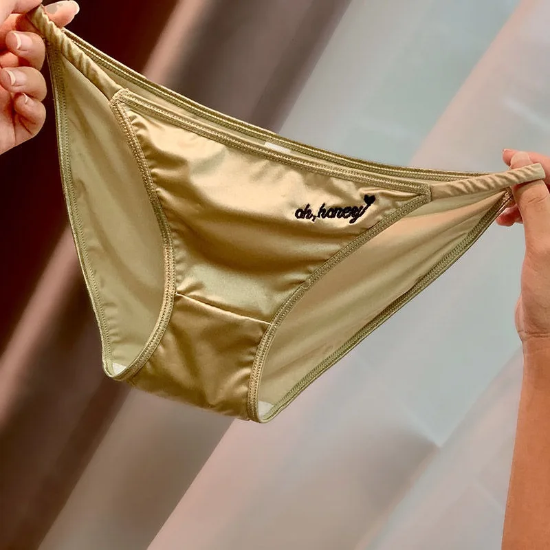 Роскошное шелковое гладкое нижнее белье для девушек во французском стиле