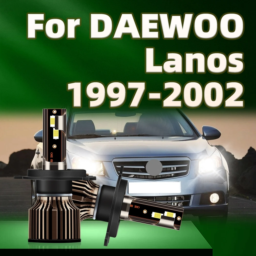 2 шт. Автомобильные светодиодные лампы H4 6000 лм