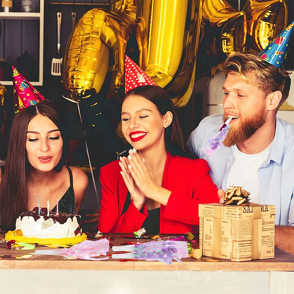 24 шт. полосатый свисток дракона труба детский воздуходувка пластиковый