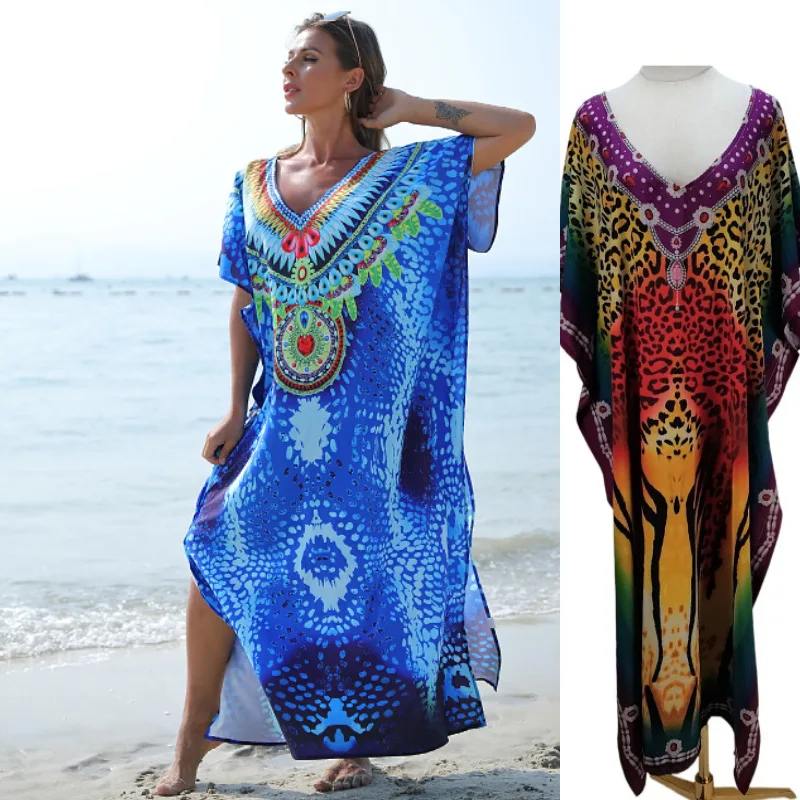 

Европейская и американская Полиэстеровая пляжная юбка с леопардовым принтом для отдыха