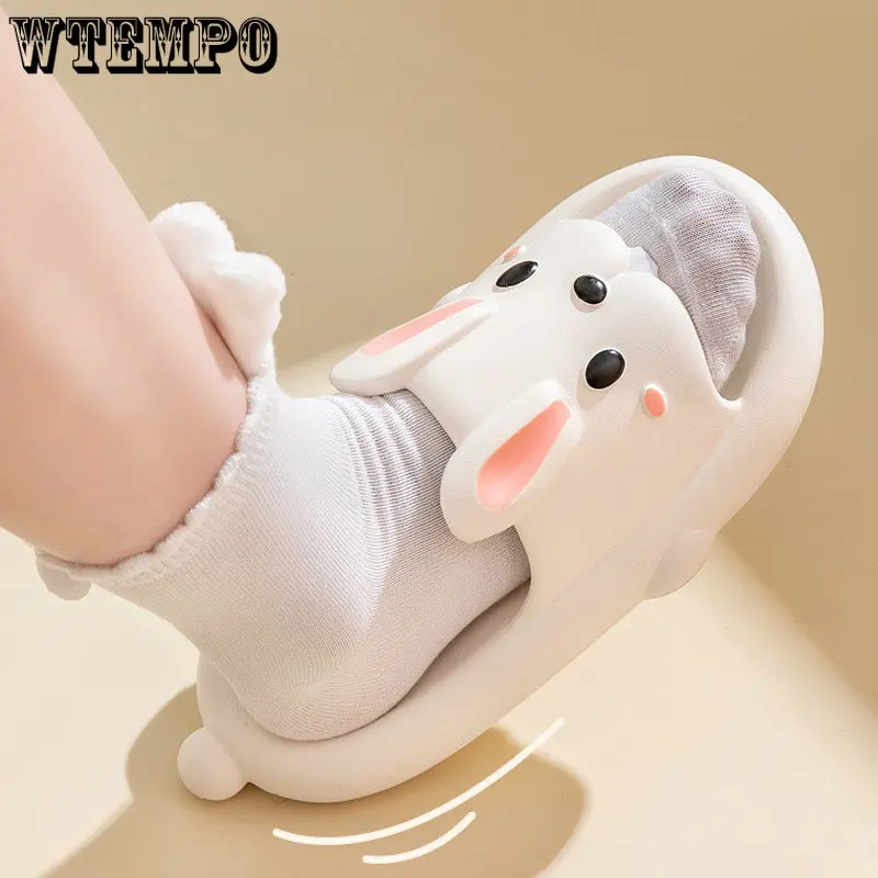 WTEMPO Cute Woman Slippers Non-slip Sandals Summer Slide Shoes EVA Outdoor Beach Soft Thick Platform Flip Flops Wholesale