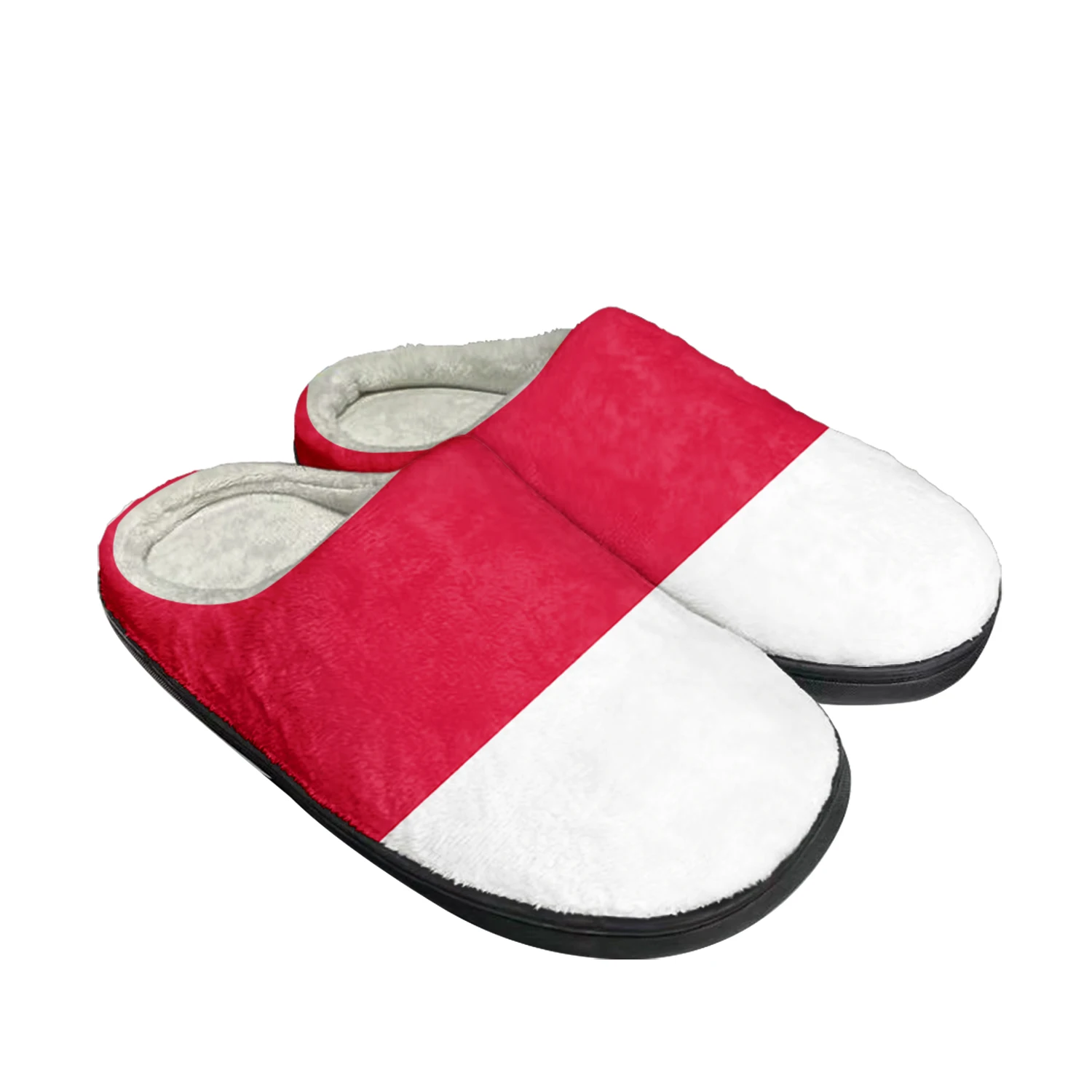 

Домашние хлопковые тапочки на заказ с полированным флагом, мужские и женские сандалии, польская плюшевая спальня, модная повседневная сохраняющая тепло обувь, термотапочки