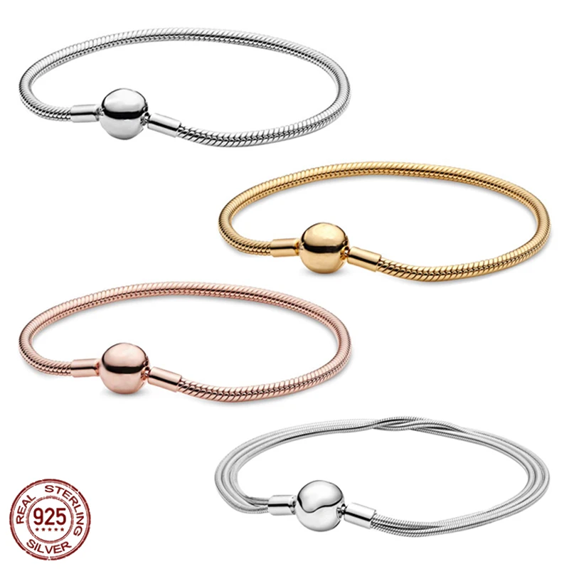 

Браслет «Змея» из серебра 925 пробы с круглой пряжкой