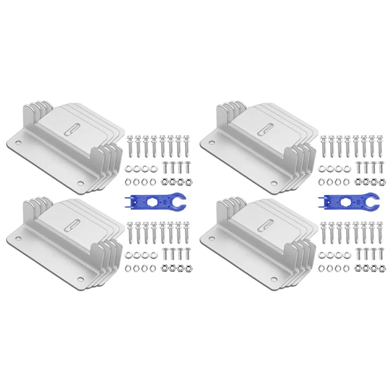 

16Pcs Solar Panel Mounting Z Brackets With Nuts And Bolts For RV Camper Boat Wall And Other Off Gird Roof Installation