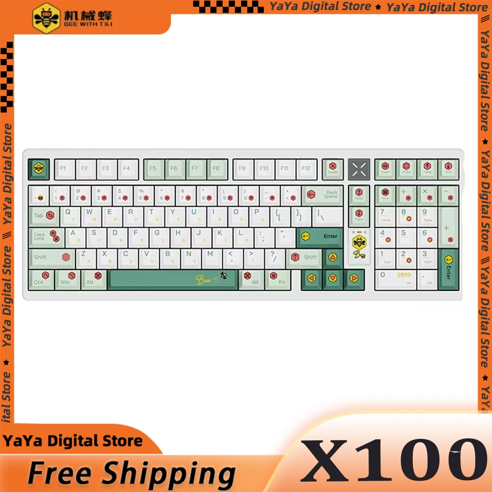 Механическая клавиатура Bee с T &amp I X100 XANADU трехрежимная RGB-подсветкой геймпадами