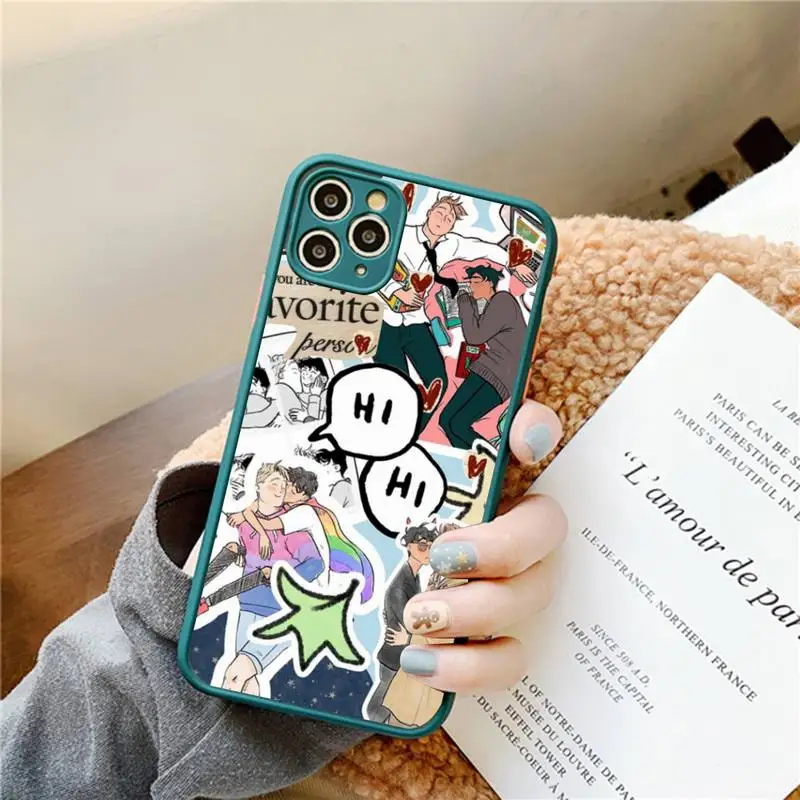 Heartstopper Phone Case for iPhone 14 11 12 13 Mini Pro Max 8 7 Plus X XR XS MAX Translucent Matte Cover