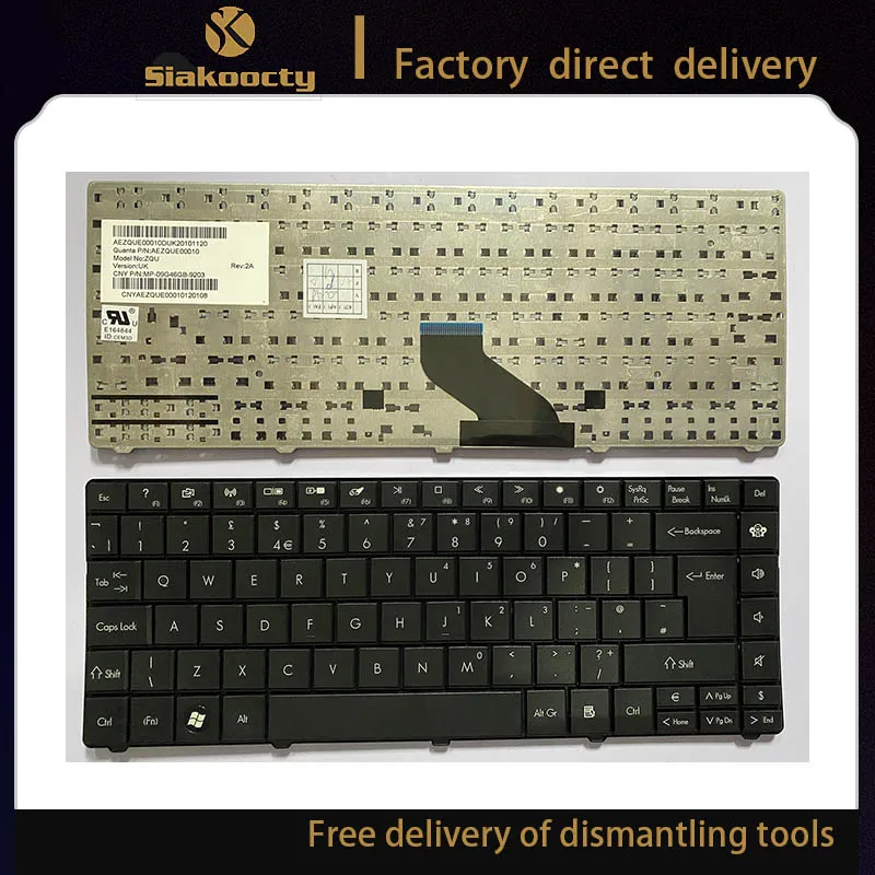 

Siakoocty for GATEWAY NV4 NV49 NV49C Packard Bell NM85 NM86 NM87 UK KEYBOARD V104630DK2