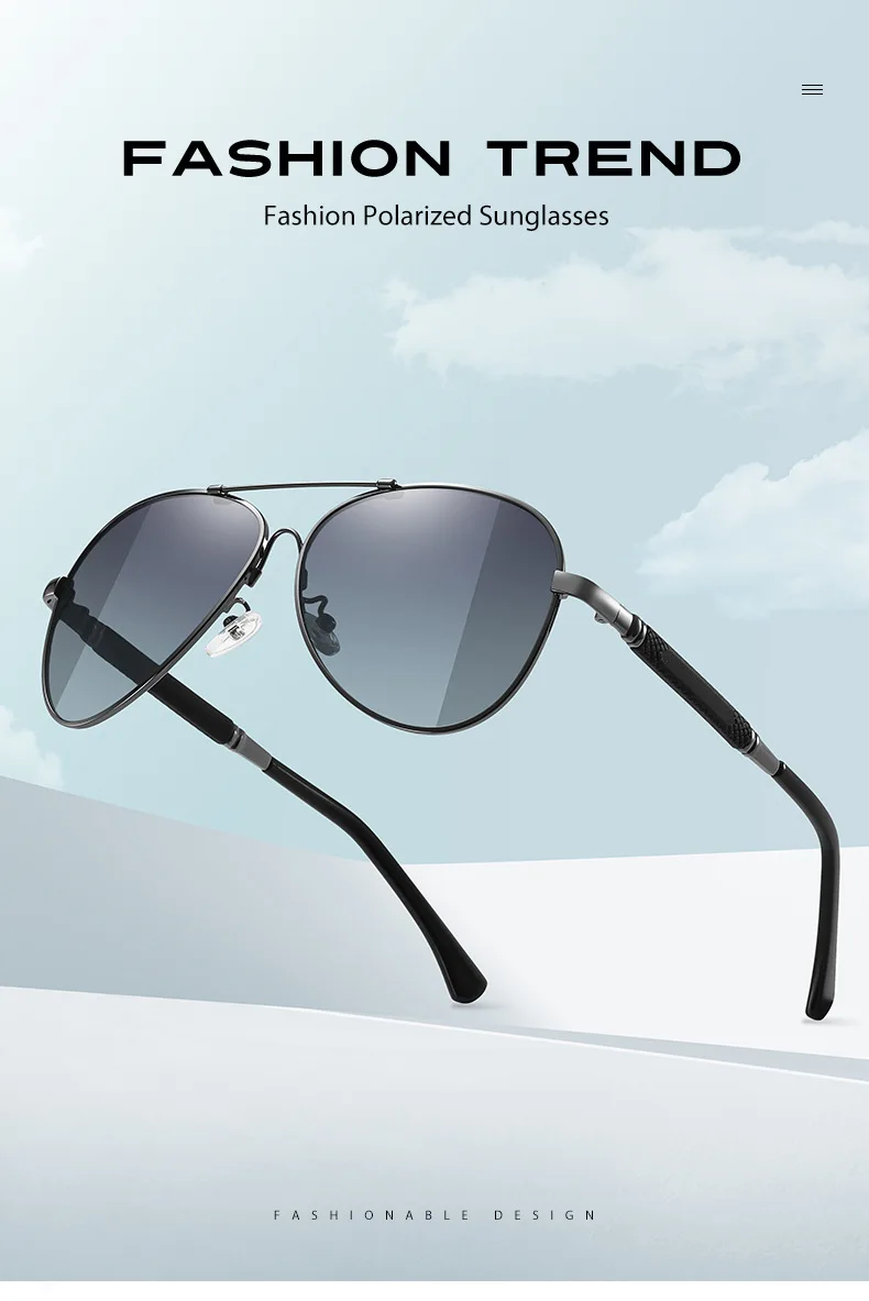 

Polarized Sunglasses Driving Driving color-changing Sunglasses men's Memory Metal Night Vision Goggles Sunglasses Cycling