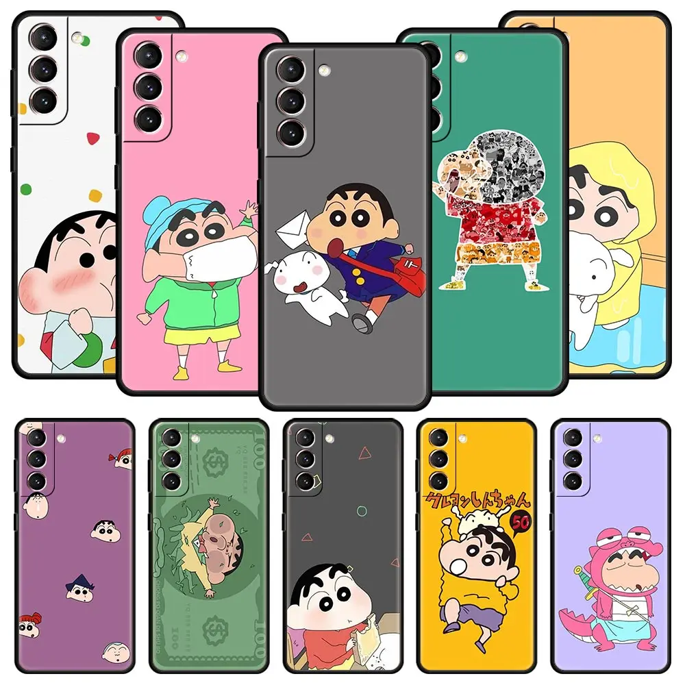 

Crayon Shin-chan милый аниме чехол для телефона Samsung Galaxy S22 S20 FE S10 Plus S21 Ultra 5G S10E S9 S8 Note 10 Lite 20 мягкий чехол