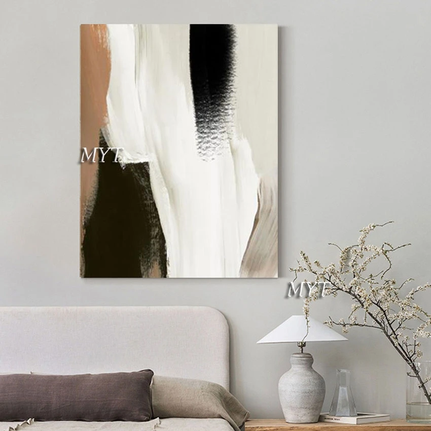 

100% Настенная картина ручной работы для отеля, акриловое искусство, простая абстрактная живопись, без рамы, демонстрация для украшения дома