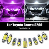 for toyota crown s200 2009 2011 2012 2013 2014 8pcs car led bulbs reading lamp vanity mirror trunk lights interior accessories
