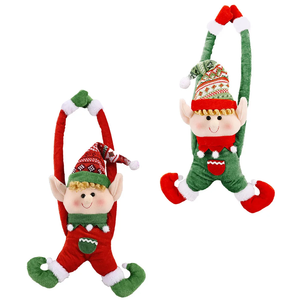 

Christmas Curtain Hanging Elves Buckleholder Decorations Ornament Fairy Tie Elve Doorknob Tree Tiebacks Door Room Living Decor