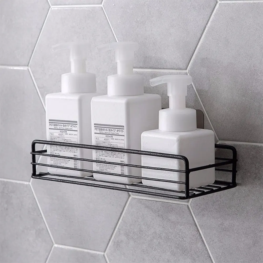 

Bathroom Shelf Corner Frame Iron Shower Caddy Storage Rack Kitchen Spice Jar Holder Shampoo Holder For Bathroom Accessories