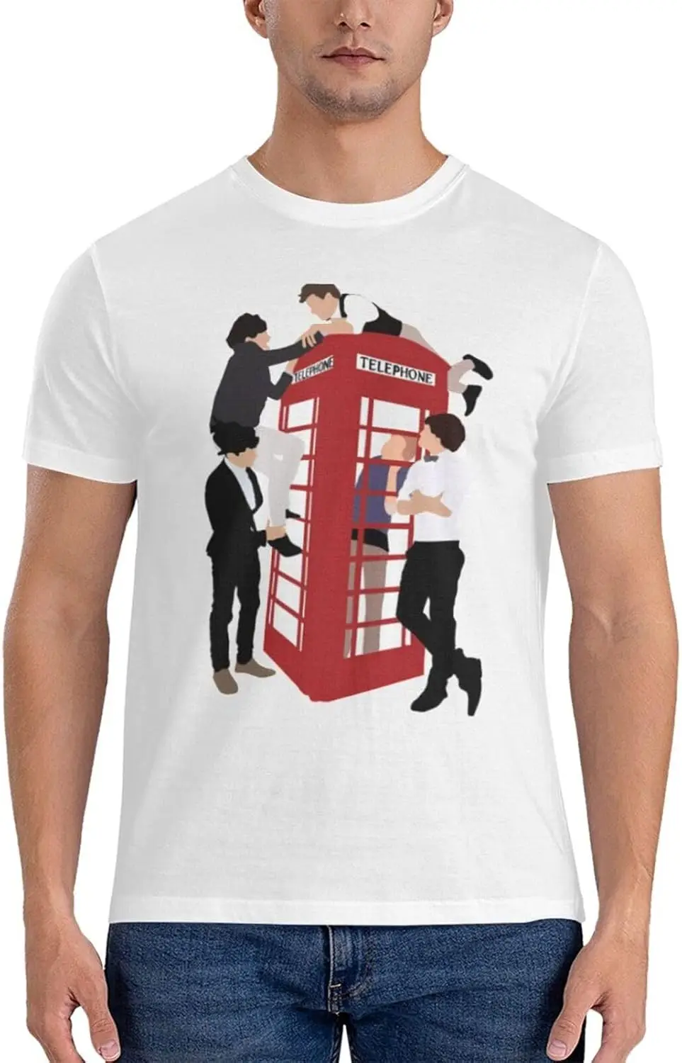 Мужская футболка One Music and Direction повседневная с круглым вырезом и графикой унисекс