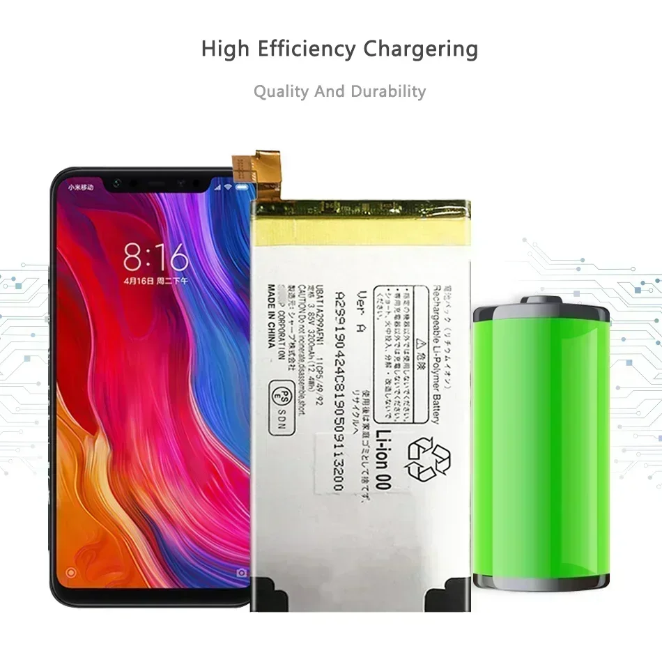 Новый аккумулятор UBATIA299AFN1 на 3200 мАч для портативных аккумуляторов Sharp Aquos R3 TD-LTE