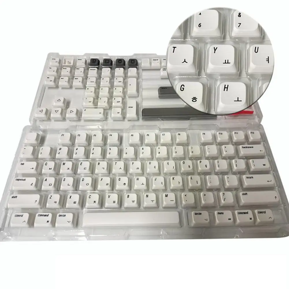 Mechanical Keyboard Suitable For MAC Keycap PBT Sublimation XDA Height Phonetic Thai Russian Small Full Set Of 127 Keys C1V4