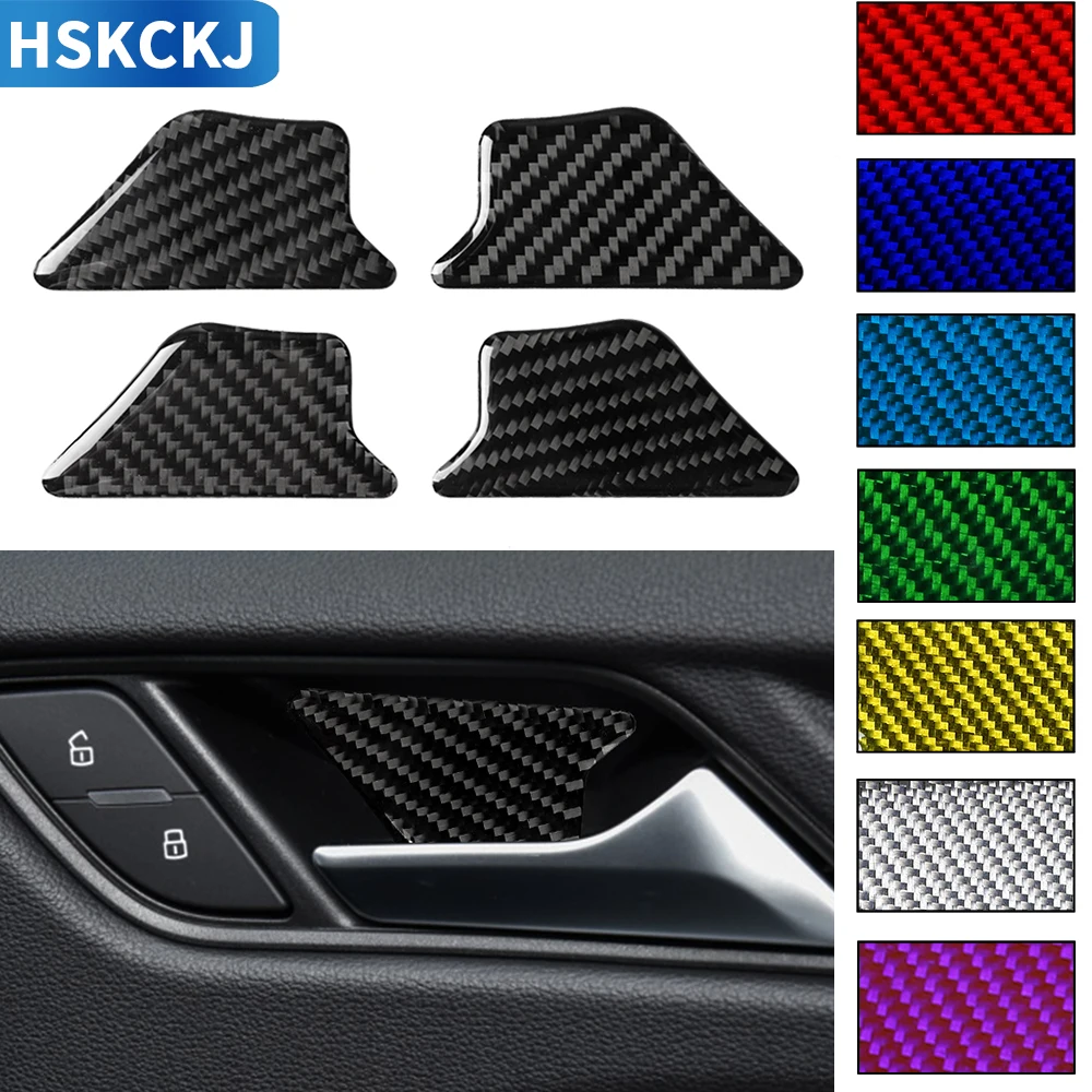 

Дверная ручка из углеродного волокна для Audi A3 S3 8 в 2014-2019, разные цвета, модификация дверной чаши, интерьерные наклейки, автомобильные аксесс...