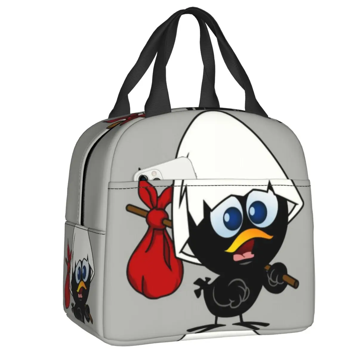 

Custom Little Black Chicken Lunch Bag Women Cooler Thermal Insulated Lunch Boxes for Kids School Fruit Fresh Storage Bag