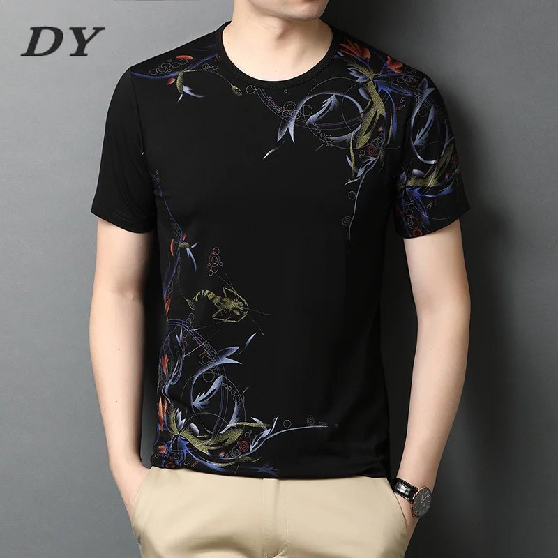 

DY 2022 Mens Fashions Top Quality Summer Designer Brand Tops Classic Elastane T Shirts Short Sleeve Men Clothes Casual Clothing