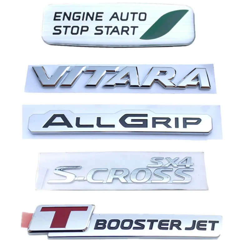 

For Vitara S-Cross SX4 AllGRIP LIMITED Tbooster jet Emblem Letter Decal Rear Trunk Tailgate Logo Stickers