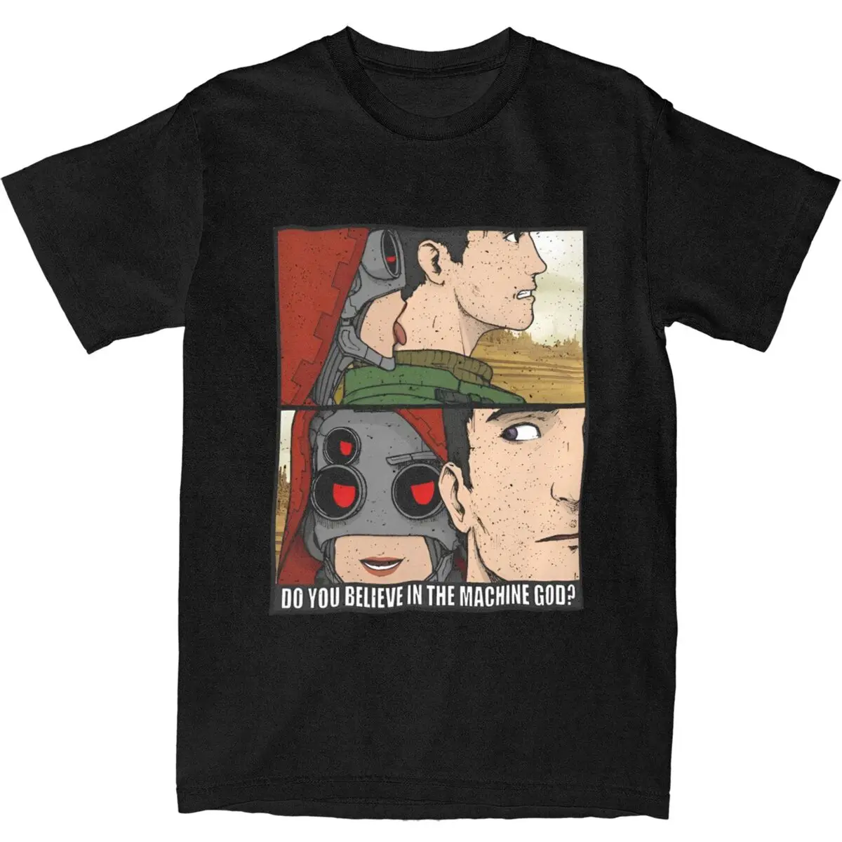 Warhammer 40k Мужчины Do You Believe In The Machine God Футболки 100 Хлопковые топы Футболка с