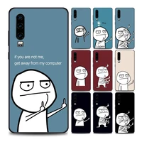 funny man middle finger phone case for huawei p10 lite p20 pro p30 pro p40 lite p50 pro plus p smart z soft silicone