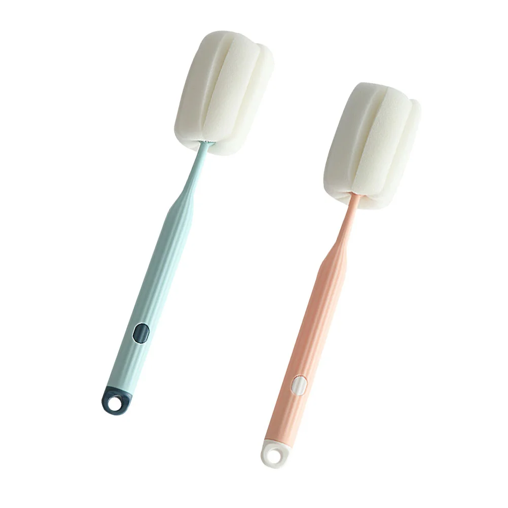 

2Pcs Brush Pot Cleaner Sponge Clean Brush Sponge Cleaning Brush Bottle Cleaning Brush Mugs Cleaning Sponge