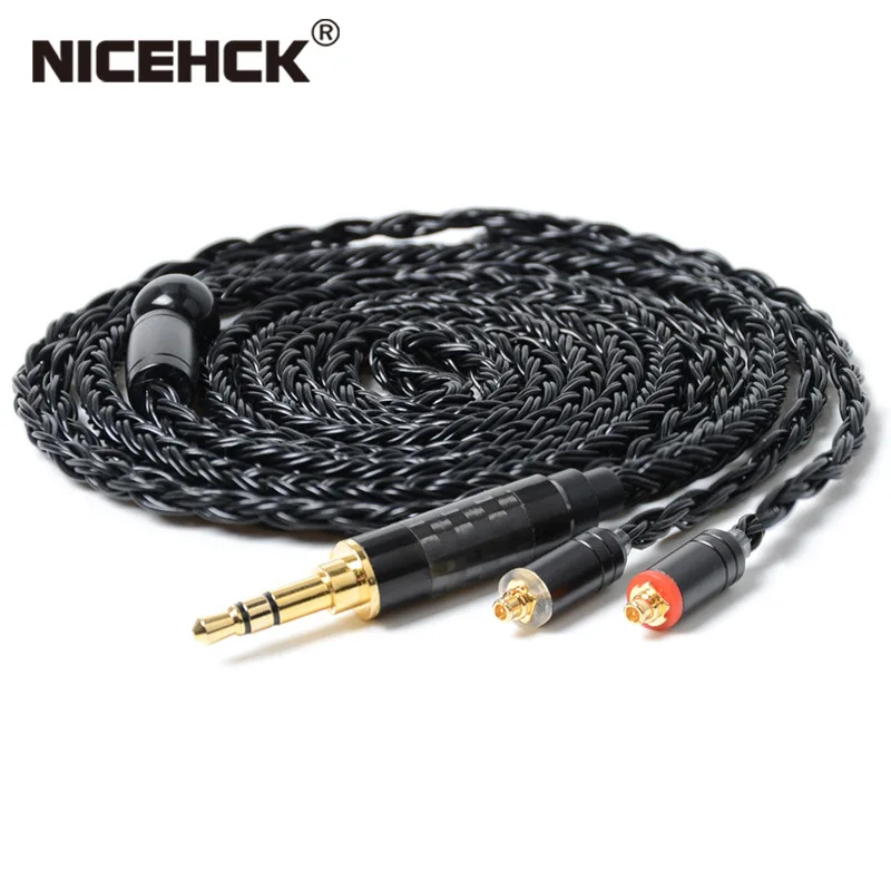 

NICEHCK 16 Core посеребренный 3,5 мм 2,5 мм 4,4 мм MMCX 2-контактная Проводная гарнитура съемный аудио Hifi кабель монитор наушники