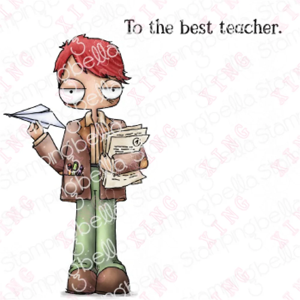 

2022 Oddball Boy Teacher Metal Cutting Dies Set Scrapbook Decoration Embossing Mold Diy Gift Card Handmade Craft Silicone Stamps