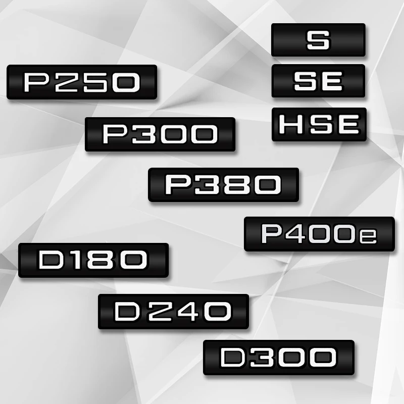 Цинковый сплав для Land Rover Evoque P300 P380 D300 D240 D180 SE S HSE P400e P250 Автомобильный кузов Багажник крыло эмблема 3D наклейка