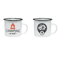 enamel camping mug couple set print creative coffee tea water cups for traveling camping backpacking hiking