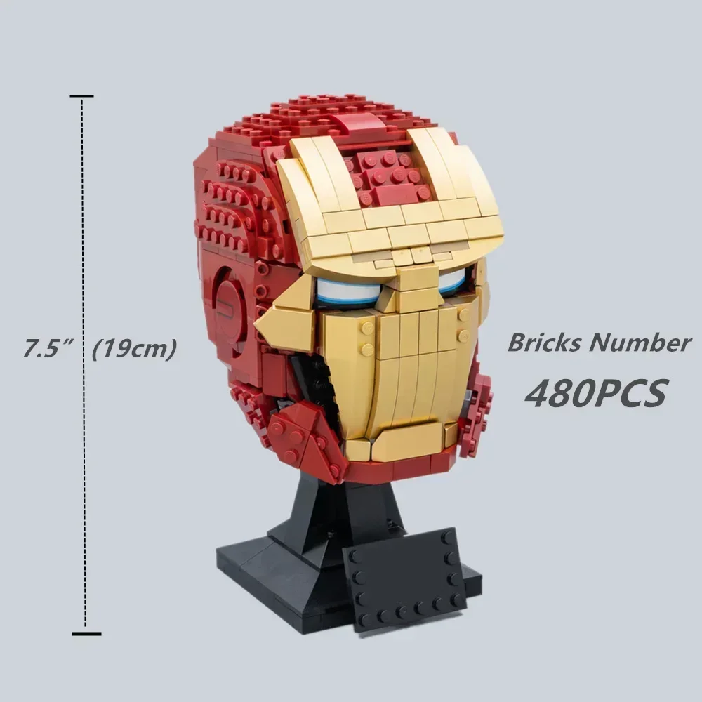 Miniso Marvel Железный человек бюст герои Мстители модель совместимая 76165 строительные