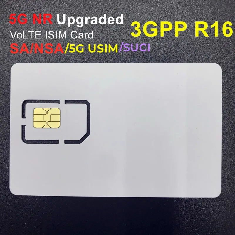 OYEITIMES Programable Blank 5G NR ISIM Cards Writable Blank 5G USIM Card With 5G R16 UST File for 5G SA/NSA/SUCI 3GPP R16